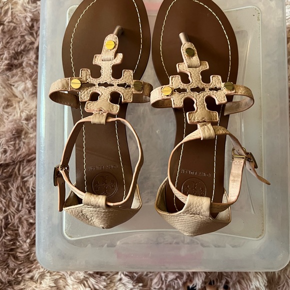 Tory Burch Phoebe throng flat sandals  New W/box - Picture 3 of 6